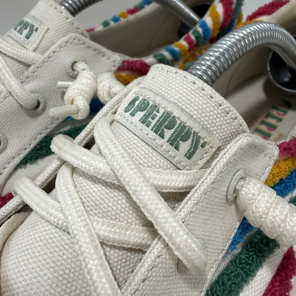 Sperry Womens SeaCycled Crest Vibe Platform Sneakers Size 8 Rainbow Pride